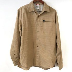 The North Face Tan Plaid Button Front Shirt Men's